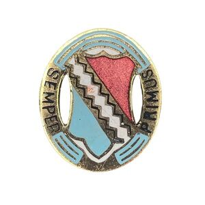 Vintage WW2 US Army 1st Infantry Regiment DUI DI Unit Crest Insignia Military